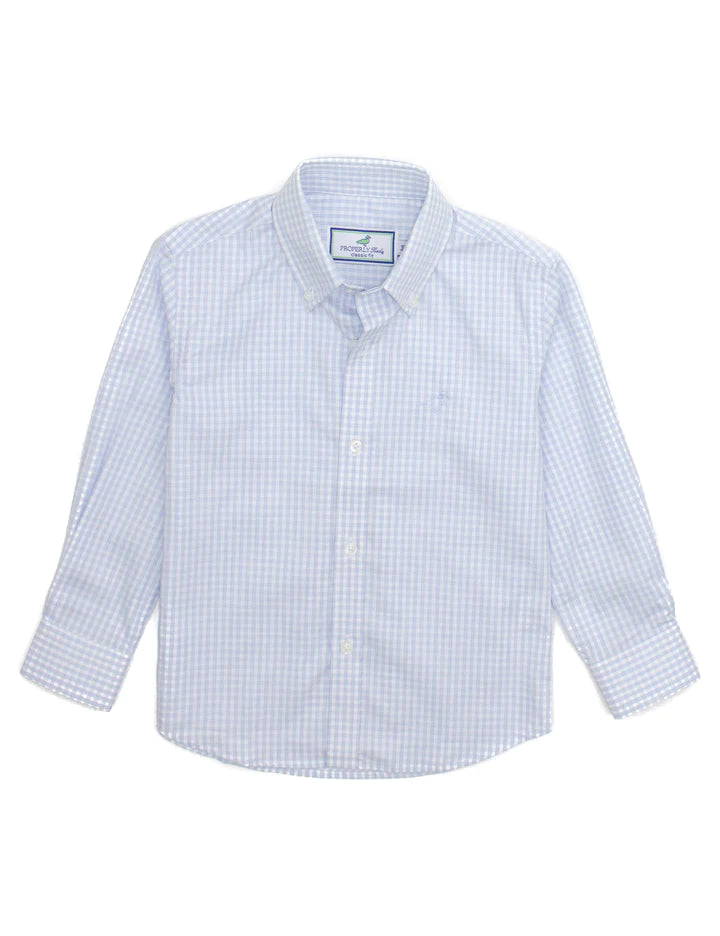 Boys Park Ave Dress Shirt Cloud Check