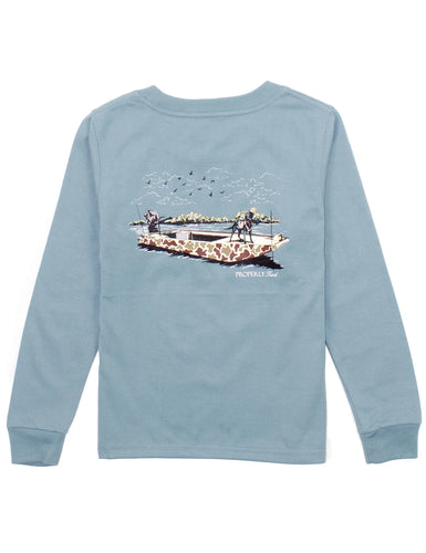 Boys Boat Ride LS - Steel Blue