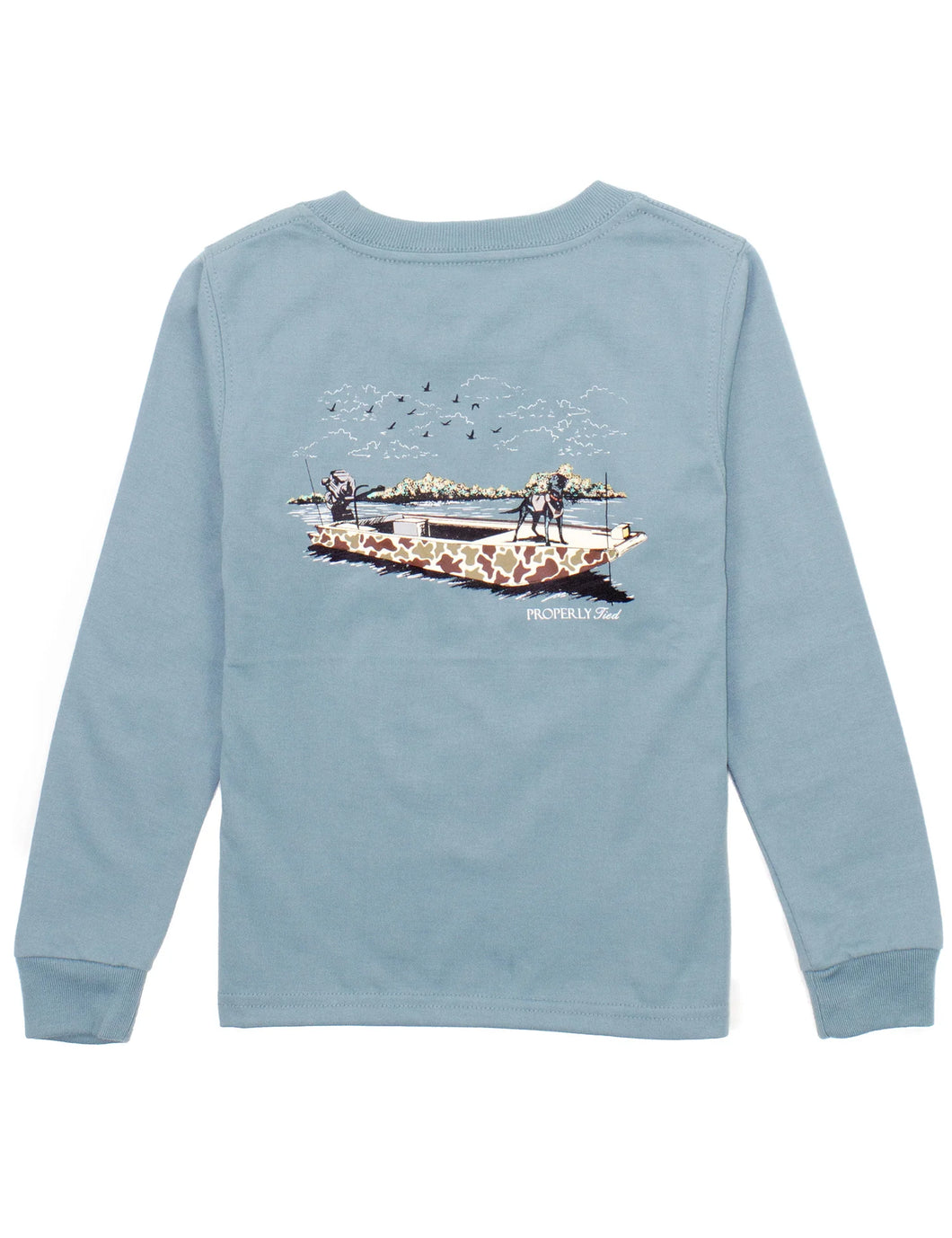 Boys Boat Ride LS - Steel Blue