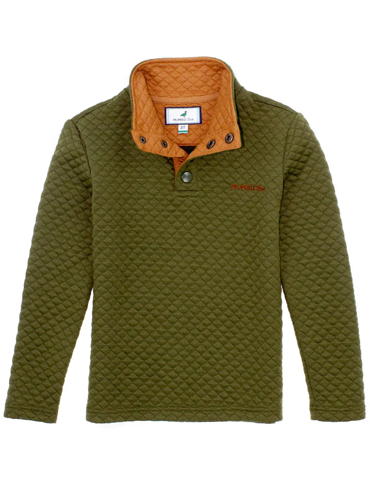 Boys Olive Club Pullover