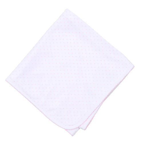 Mini Dot Receiving Blanket - Pink