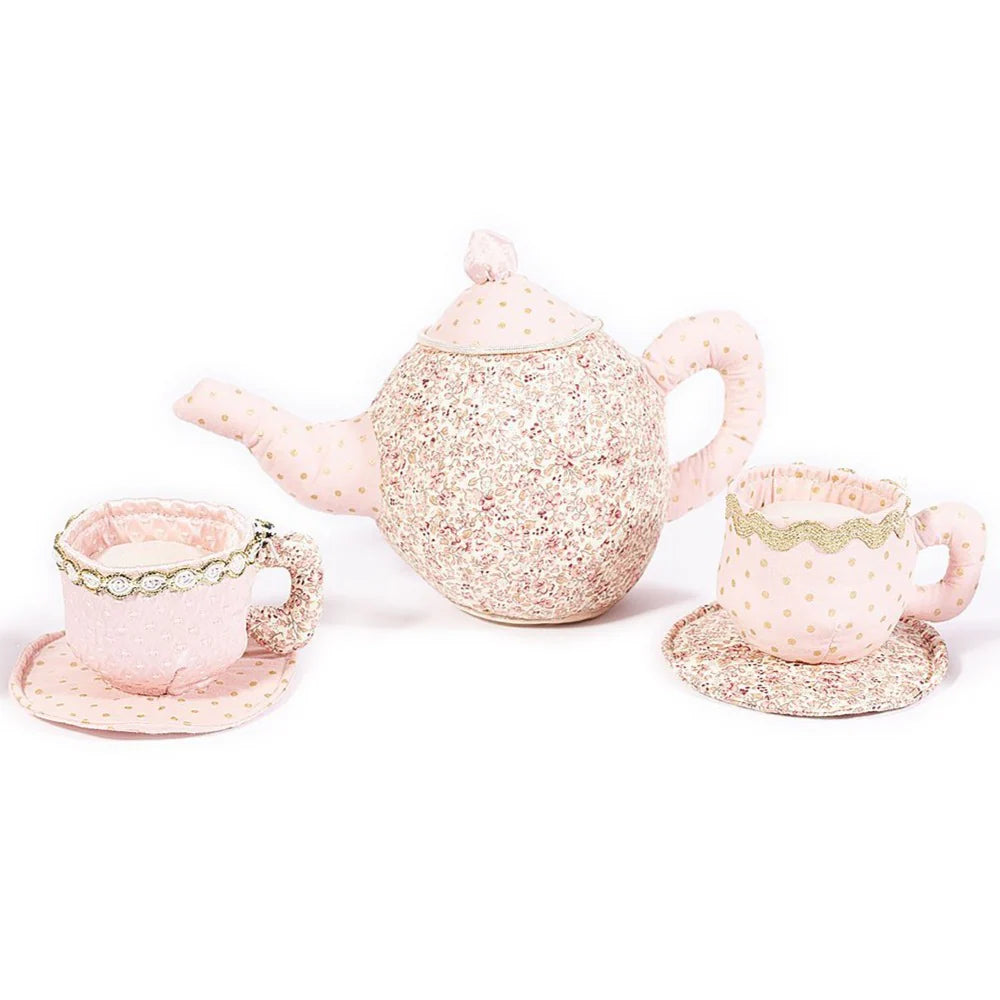 Floral Stuffed Toy Tea Set