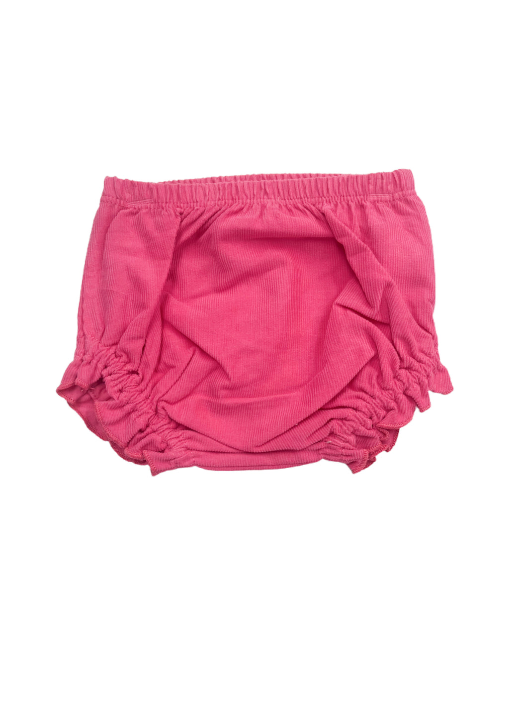 Hot Pink Ruffled Corduroy Diaper Cover